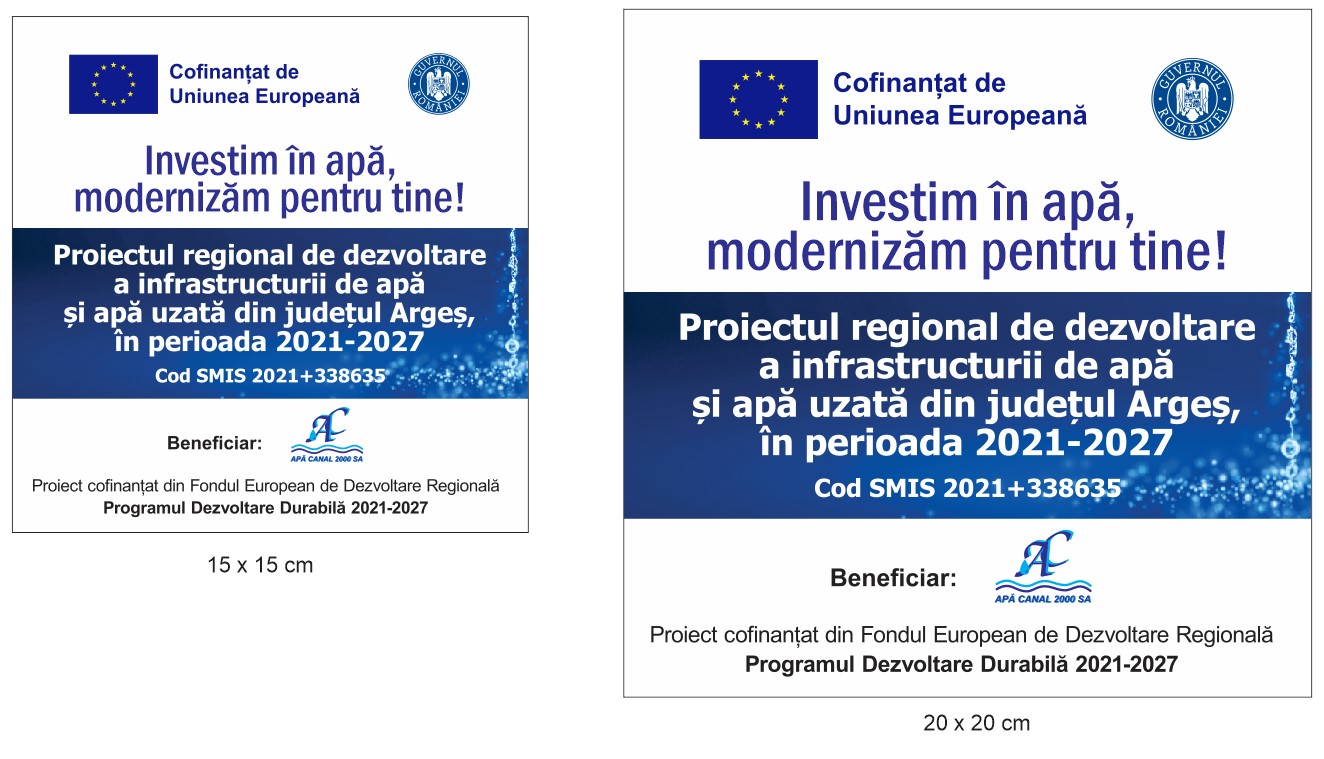 Autocolante și Plăcuțe Utilaje ApaCanal